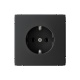 Розетка ArtGallery 16А с заземл. быстрозажим. клем. механизм карбон SE GAL001043S GAL001043S