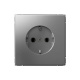 Розетка ArtGallery 16А с заземл. быстрозажим. клем. механизм сталь SE GAL000943S GAL000943S