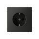 Розетка ArtGallery 16А с заземл. со шторками быстрозажим. клем. механизм базальт SE GAL001445S GAL001445S
