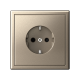 Розетка ArtGallery 16А с заземл. со шторками быстрозажим. клем. механизм шампань SE GAL000545S GAL000545S