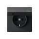 Розетка ArtGallery 16А IP44 с заземл. со шторками с крышкой быстрозажим. клем. механизм карбон SE GAL441046S GAL441046S