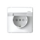 Розетка ArtGallery 16А IP44 с заземл. со шторками с крышкой быстрозажим. клем. механизм бел. SE GAL440146S GAL440146S