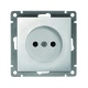 Розетка 1-м СП Афина 16А IP20 без заземл. механизм серебр. Universal A0022-S A0022-S