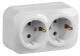 Розетка 2-м ОП GLORY РС22-3-ХБ 16А с заземл. бел. IEK ERH21-K01-16 ERH21-K01-16