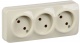 Розетка 3-м ОП GLORY РС23-2-ХК 10А без заземл. крем. IEK ERH30-K33-10 ERH30-K33-10
