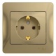 Розетка 1-м СП Glossa 16А IP20 с заземл. в сборе титан SE GSL000442 GSL000442