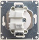 Розетка 1-м СП Glossa 16А IP20 250В без заземл. механизм перламутр. SE GSL000641 GSL000641