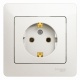Розетка 1-м СП Glossa 16А IP20 с заземл. в сборе перламутр. SE GSL000642 GSL000642