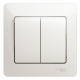 Выключатель 2-кл. СП Glossa 10А IP20 (сх. 5) 10AX в сборе перламутр. SE GSL000652 GSL000652