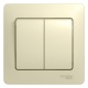 Выключатель 2-кл. СП Glossa 10А IP20 (сх. 5) 10AX в сборе беж. SE GSL000252 GSL000252