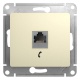 Розетка телефонная 1-м СП Glossa RJ11 механизм беж. SE GSL000281T GSL000281T