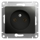 Розетка 1-м СП 1мод. Glossa 16А IP20 250В без заземл. механизм антрацит SE GSL000741 GSL000741