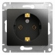 Розетка 1-м СП 1мод. Glossa 16А IP20 с заземл. механизм антрацит SE GSL000743 GSL000743