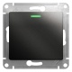 Переключатель проходной 1-кл. СП Glossa 10А IP20 (сх. 6а) 10AX с подсветкой механизм антрацит SE GSL000763 GSL000763