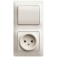 Блок комбинированный Glossa (розетка + 1-кл. выкл.) беж. SE GSL000260 GSL000260