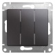 Выключатель 3-кл. СП Glossa 10А IP20 (сх. 3) 10AX механизм графит SE GSL001331 GSL001331