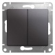 Выключатель 2-кл. СП Glossa 10А IP20 (сх. 5) 10AX механизм графит SE GSL001351 GSL001351