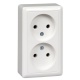 Розетка 2-м ОП Хит 16А IP20 250В без заземл. без защ. шторок бел. SE RA16-237-B RA16-237-B