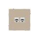 Розетка компьютерная 2-м KANT RJ45 кат.5E без шторки ванильн. марципан DKC 7015664 7015664