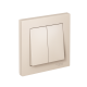 Выключатель 2-кл. СП AtlasDesign 10А IP20 (сх. 5) 10AX в сборе беж. SE ATN000252 ATN000252