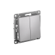 Механизм выключателя 2-кл. СП Atlas Design 10А IP20 (сх. 5) 10AX алюм. SchE ATN000351 ATN000351