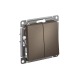 Механизм выключателя 2-кл. СП Atlas Design 10А IP20 (сх. 5) 10AX мокко SchE ATN000651 ATN000651
