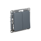Механизм выключателя 2-кл. СП Atlas Design 10А IP20 (сх. 5) 10AX грифель SchE ATN000751 ATN000751