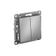 Механизм выключателя 2-кл. СП AtlasDesign 10А IP20 (сх. 5) 10AX сталь SchE ATN000951 ATN000951