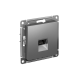 Розетка компьютерная AtlasDesign RJ45 кат.5E механизм сталь SchE ATN000983 ATN000983