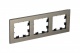 Рамка 3-м Atlas Design NATURE металл латунь SchE ATN312203 ATN312203