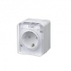 Розетка 1-м ОП AtlasDesign Profi54 16А IP54 250В с заземл. защ. шторки бел. SE ATN540145 ATN540145