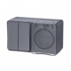 Блок ОП AtlasDesign Profi54 (розетка 16А 250В с заземл. защ. шторки + 2-кл. выкл. 10А) IP54 антрацит SE ATN544074 ATN544074