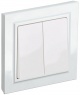 Выключатель 2-кл. СП BRITE ВСР10-2-0-БрБ 10А в сборе бел. IEK BR-V20-0-10-K01-F BR-V20-0-10-K01-F