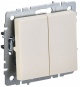 Выключатель 2-кл. СП BRITE ВС10-2-0-БрКр 10А беж. IEK BR-V20-0-10-K10 BR-V20-0-10-K10