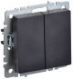 Выключатель 2-кл. СП BRITE ВС10-2-0-БрЧ 10А черн. IEK BR-V20-0-10-K02 BR-V20-0-10-K02