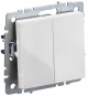 Выключатель проходной 2-кл. СП BRITE ВС10-2-6-БрБ 10А бел. IEK BR-V22-0-10-K01 BR-V22-0-10-K01
