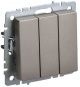 Выключатель 3-кл. СП BRITE ВС10-3-0-БрШ 10А шампань IEK BR-V30-0-10-K37 BR-V30-0-10-K37