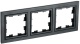 Рамка 3-м BRITE РУ-3-БрЧ черн. IEK BR-M32-K02 BR-M32-K02