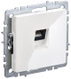 Розетка компьютерная СП RJ45 кат.5E BRITE РК10-БрБ бел. IEK BR-K10-1-K01 BR-K10-1-K01