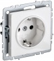 Розетка BRITE РС14-1-0-БрБ 16А с заземл. защ. шторки бел. IEK BR-R14-16-K01 BR-R14-16-K01