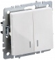 Выключатель 2-кл. СП BRITE ВС10-2-1-БрБ 10А с инд. бел. IEK BR-V20-1-10-K01 BR-V20-1-10-K01