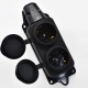 Колодка 2-м 16А IP44 2P+PE 220-240В с защ. крышками каучук LEZARD 106-0400-0110/110 106-0400-0110/110
