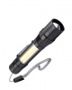 Фонарь аккумуляторный ручной LED 1Вт + COB 5Вт линза зум аккум. Li-ion 18650 1А.ч USB-шнур ABS-пластик КОСМОС KOS113Lit KOS113Lit