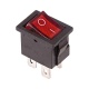 Выключатель клавишный 250В 6А (4с) ON-OFF красн. с подсветкой Mini (RWB-207 SC-768) блист. Rexant 06-0300-A 06-0300-A