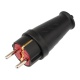 Вилка прямая влагозащ. 16А IP44 с заземл. COMPACT каучук черн. Rexant 111-200 111-200