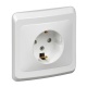 Розетка 1-м СП Этюд 16А IP20 250В с заземл. защ. шторки бел. SE PC16-004B PC16-004B