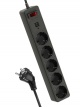 Удлинитель с сетевым фильтром 5х1.8м с заземл. 10А IP20 2.2кВт 2хUSB 3х0.75 с предохранителем КОСМОС FKsm1.8m-5g(B)USB FKsm1.8m-5g(B)USB