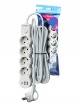 Удлинитель 3х3м с заземл. 10А IP20 USB 2500Вт 220В ПВС 3х1 с выкл. бел. КОСМОС YKsm3m4g-Z-VU10А-W YKsm3m4g-Z-VU10A-W