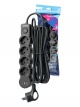 Удлинитель 3х5м с заземл. 10А IP20 USB 2500Вт 220В ПВС 3х1 с выкл. черн. КОСМОС YKsm5m4g-Z-VU10А-B YKsm5m4g-Z-VU10A-B