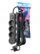 Удлинитель 3х3м с заземл. 10А IP20 USB 2800Вт 220В ПВС 3х1 с выкл. черн. КОСМОС YKsm3m3g-Z-VU10А-B YKsm3m3g-Z-VU10A-B